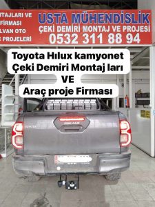 Toyata hılux kamyonet çeki demiri montaj ve projefirması ankara usta mühendislilk 05323118894